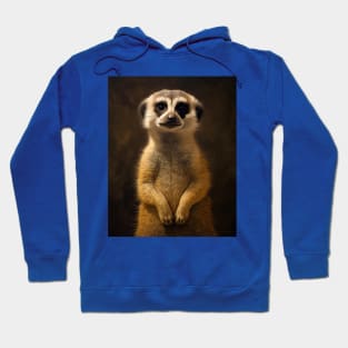 Amazing Zoo Meerkat: A Hyperrealistic Oil Painting Hoodie